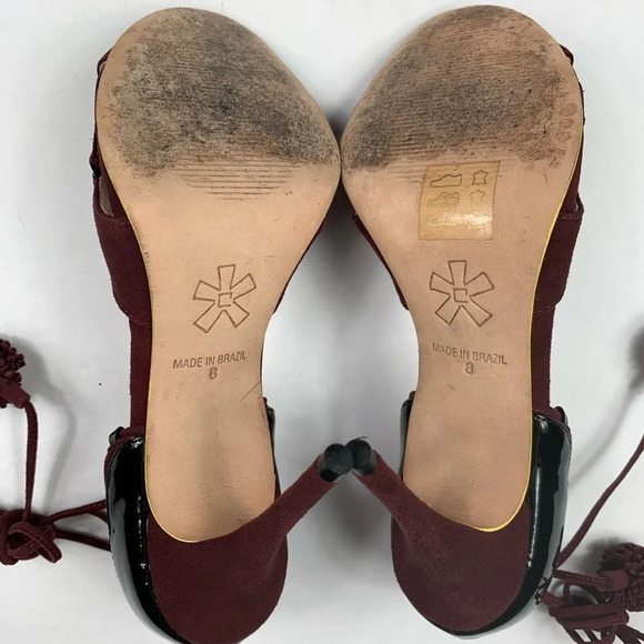 Paola Fabris Daido Heel Purple Pom Pom Wrap Ankle - Picture 12 of 13